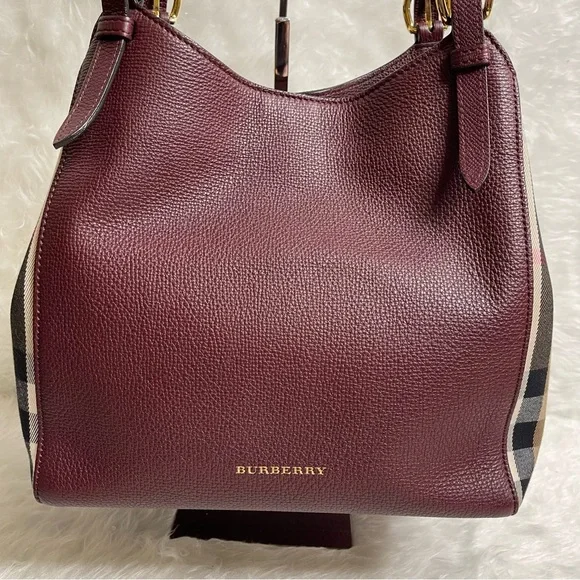 Burgundy Burberry Canterbury Bag Burberry Canterbury Tote Bag In